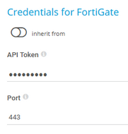Credentials for FortiGate